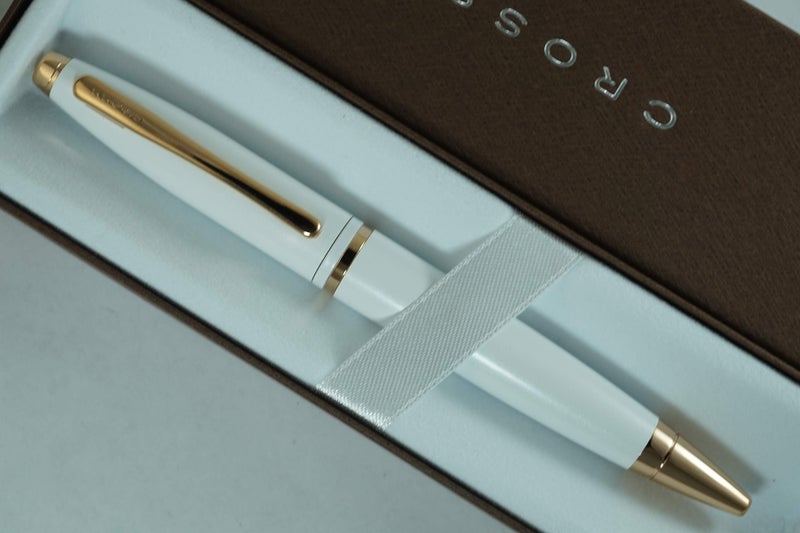 CROSS WHITE MEDALIST AND 23KT ROSE GOLD BALLPOINT PEN - Image 1